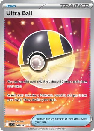 'Pokemon - 'Ultra Ball 264/217  - Holofoil ME Ascended Heroes - Ultra Rare