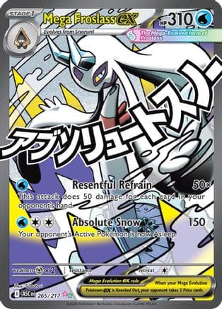 'Pokemon - 'Mega Froslass ex 265/217  - Holofoil ME Ascended Heroes - Mega Attack Rare