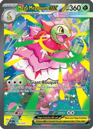 'Pokemon - 'Mega Meganium ex 272/217  - Holofoil ME Ascended Heroes - Special Illustration Rare