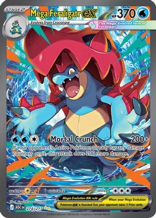 'Pokemon - 'Mega Feraligatr ex 274/217  - Holofoil ME Ascended Heroes - Special Illustration Rare