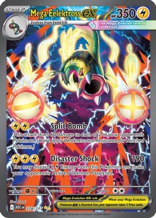 'Pokemon - 'Mega Eelektross ex 278/217  - Holofoil ME Ascended Heroes - Special Illustration Rare