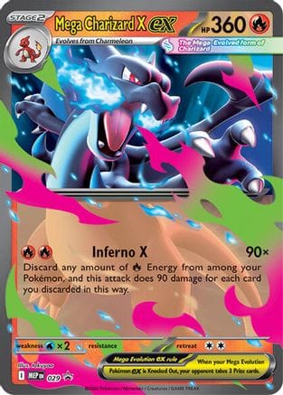 'Pokemon - 'Mega Charizard X ex 029  - Holofoil ME Mega Evolution Promo - Promo