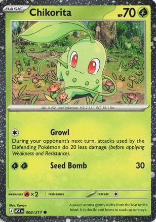 'Pokemon - 'Chikorita (Cosmos Holo) 008  - Holofoil Miscellaneous Cards & Products - Common