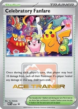 'Pokemon - 'Celebratory Fanfare (Ace Trainer) 028  ME Mega Evolution Promo - Promo