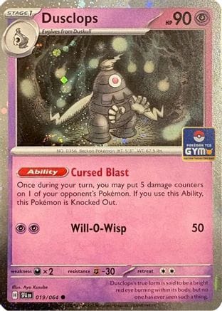 'Pokemon - 'Dusclops (Southeast Asia Exclusive) 019  - Holofoil League & Championship Cards - Common