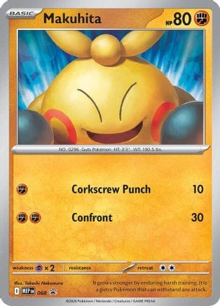 'Pokemon - 'Makuhita 068  - Holofoil ME Mega Evolution Promo - Promo