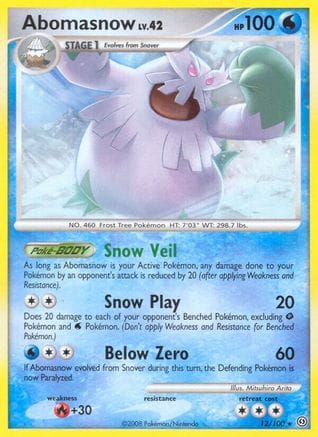 'Pokemon - 'Abomasnow 012  Stormfront - Rare