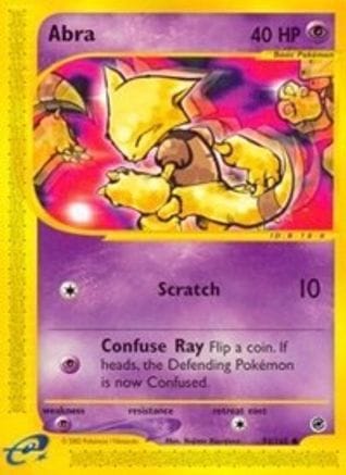 'Pokemon - 'Abra 093/165  - Reverse Holofoil Expedition - Common