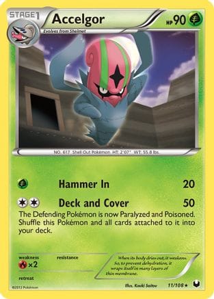 'Pokemon - 'Accelgor 011  Dark Explorers - Rare
