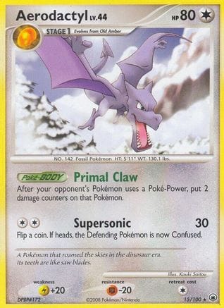 'Pokemon - 'Aerodactyl 015  - Reverse Holofoil Majestic Dawn - Rare
