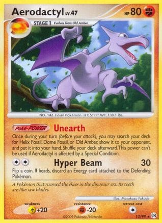 'Pokemon - 'Aerodactyl 013  - Reverse Holofoil Arceus - Rare