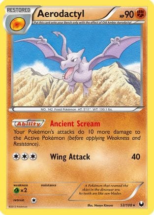 'Pokemon - 'Aerodactyl 053  Dark Explorers - Rare