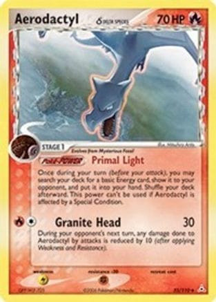 'Pokemon - 'Aerodactyl (Delta Species) 035/110  - Reverse Holofoil Holon Phantoms - Uncommon