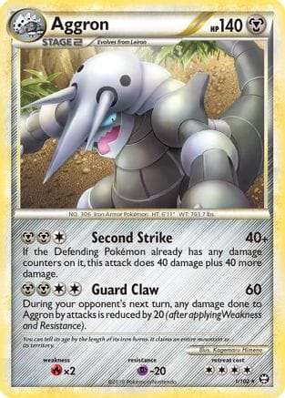 'Pokemon - 'Aggron 001  - Holofoil Triumphant - Holo Rare