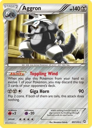 'Pokemon - 'Aggron 080  - Holofoil Dragons Exalted - Holo Rare