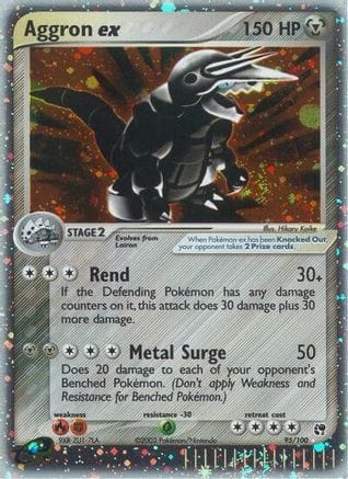 'Pokemon - 'Aggron ex 095  - Holofoil Sandstorm - Ultra Rare