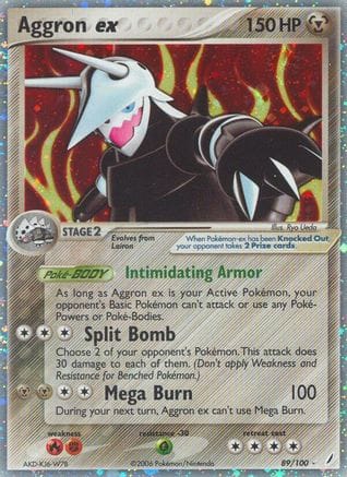 'Pokemon - 'Aggron ex 089/100  - Holofoil Crystal Guardians - Ultra Rare