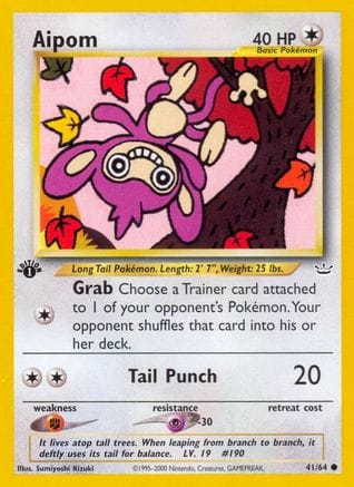 'Pokemon - 'Aipom 041/64  - 1st Edition Neo Revelation - Common