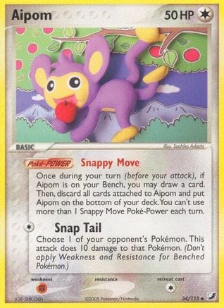 'Pokemon - 'Aipom 034  Unseen Forces - Uncommon