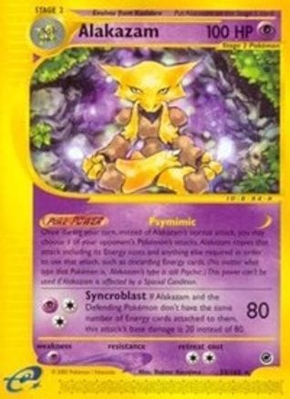 'Pokemon - 'Alakazam (33) 033/165  - Reverse Holofoil Expedition - Rare