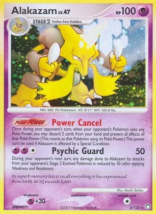 'Pokemon - 'Alakazam 002/123  - Holofoil Mysterious Treasures - Holo Rare