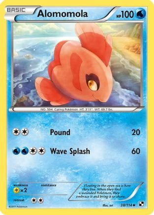 'Pokemon - 'Alomomola (38) 038  Black and White - Uncommon