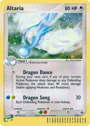 'Pokemon - 'Altaria 002  - Reverse Holofoil Dragon - Holo Rare