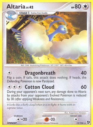'Pokemon - 'Altaria 012  Great Encounters - Rare