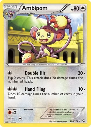'Pokemon - 'Ambipom 100  - Reverse Holofoil Dragons Exalted - Rare