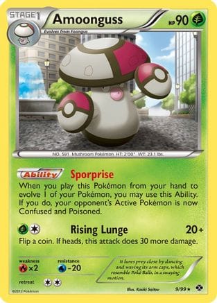'Pokemon - 'Amoonguss 009  - Reverse Holofoil Next Destinies - Rare