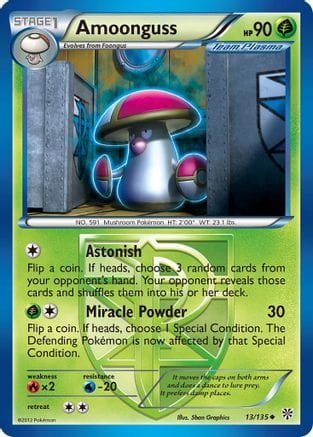 'Pokemon - 'Amoonguss (Team Plasma) 013  - Reverse Holofoil Plasma Storm - Uncommon
