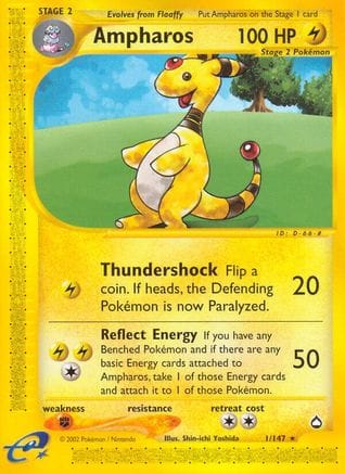 'Pokemon - 'Ampharos 001  Aquapolis - Rare