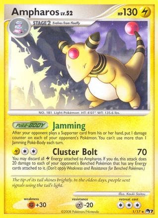 'Pokemon - 'Ampharos 001/017  - Holofoil POP Series 7 - Rare