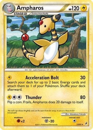'Pokemon - 'Ampharos 023  Call of Legends - Rare