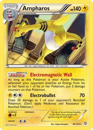 'Pokemon - 'Ampharos 040  - Holofoil Dragons Exalted - Holo Rare