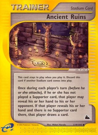 'Pokemon - 'Ancient Ruins 119  - Reverse Holofoil Skyridge - Uncommon