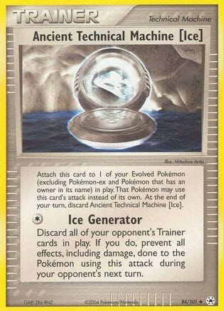 'Pokemon - 'Ancient Technical Machine [Ice] 084  - Reverse Holofoil Hidden Legends - Uncommon