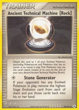 'Pokemon - 'Ancient Technical Machine [Rock] 085  - Reverse Holofoil Hidden Legends - Uncommon