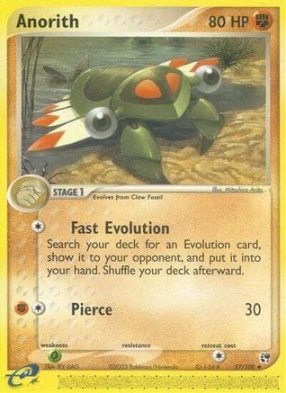 'Pokemon - 'Anorith 027/100  Sandstorm - Uncommon