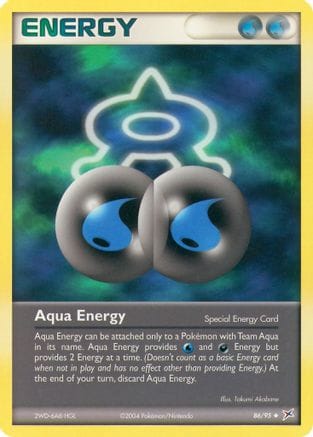 'Pokemon - 'Aqua Energy 086  - Reverse Holofoil Team Magma vs Team Aqua - Uncommon