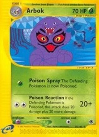 'Pokemon - 'Arbok (35) 035  - Reverse Holofoil Expedition - Rare