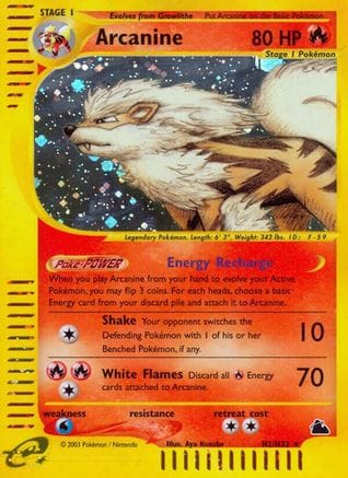 'Pokemon - 'Arcanine (H2) 0H2  - Holofoil Skyridge - Holo Rare