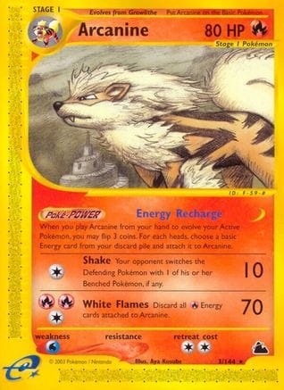 'Pokemon - 'Arcanine (3) 003  Skyridge - Rare