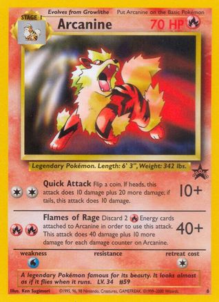 'Pokemon - 'Arcanine 006/53  WoTC Promo - Promo