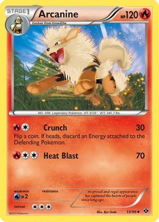 'Pokemon - 'Arcanine (13) 013/99  Next Destinies - Uncommon