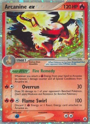 'Pokemon - 'Arcanine ex 083  - Holofoil Legend Maker - Ultra Rare