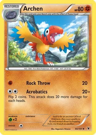 'Pokemon - 'Archen 066  Noble Victories - Uncommon