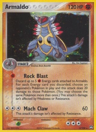 'Pokemon - 'Armaldo 003  - Reverse Holofoil Power Keepers - Holo Rare