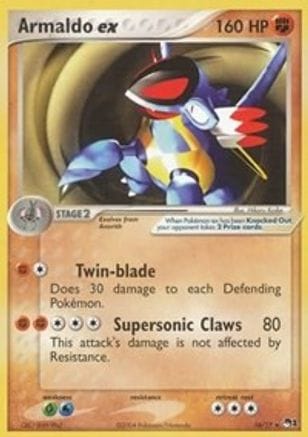 'Pokemon - 'Armaldo ex (Non-Holo) 016  POP Series 1 - Ultra Rare