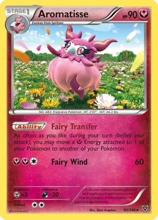 'Pokemon - 'Aromatisse 093/146  - Reverse Holofoil XY Base Set - Holo Rare